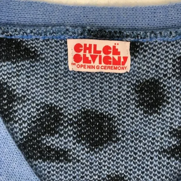 Leopard Cardigan Sweater Chloe Sevigny for Opening Ceremony - Picture 7 of 9